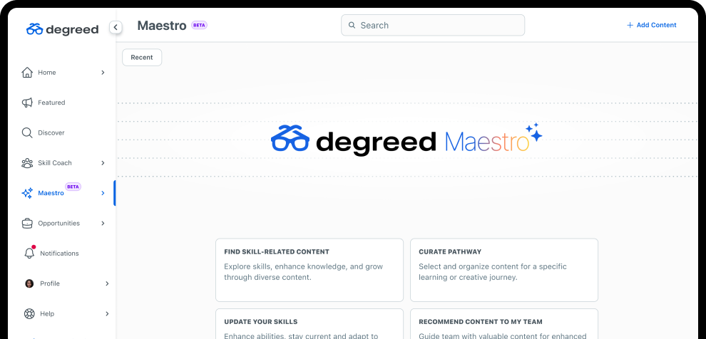 Degreed 화면 예시